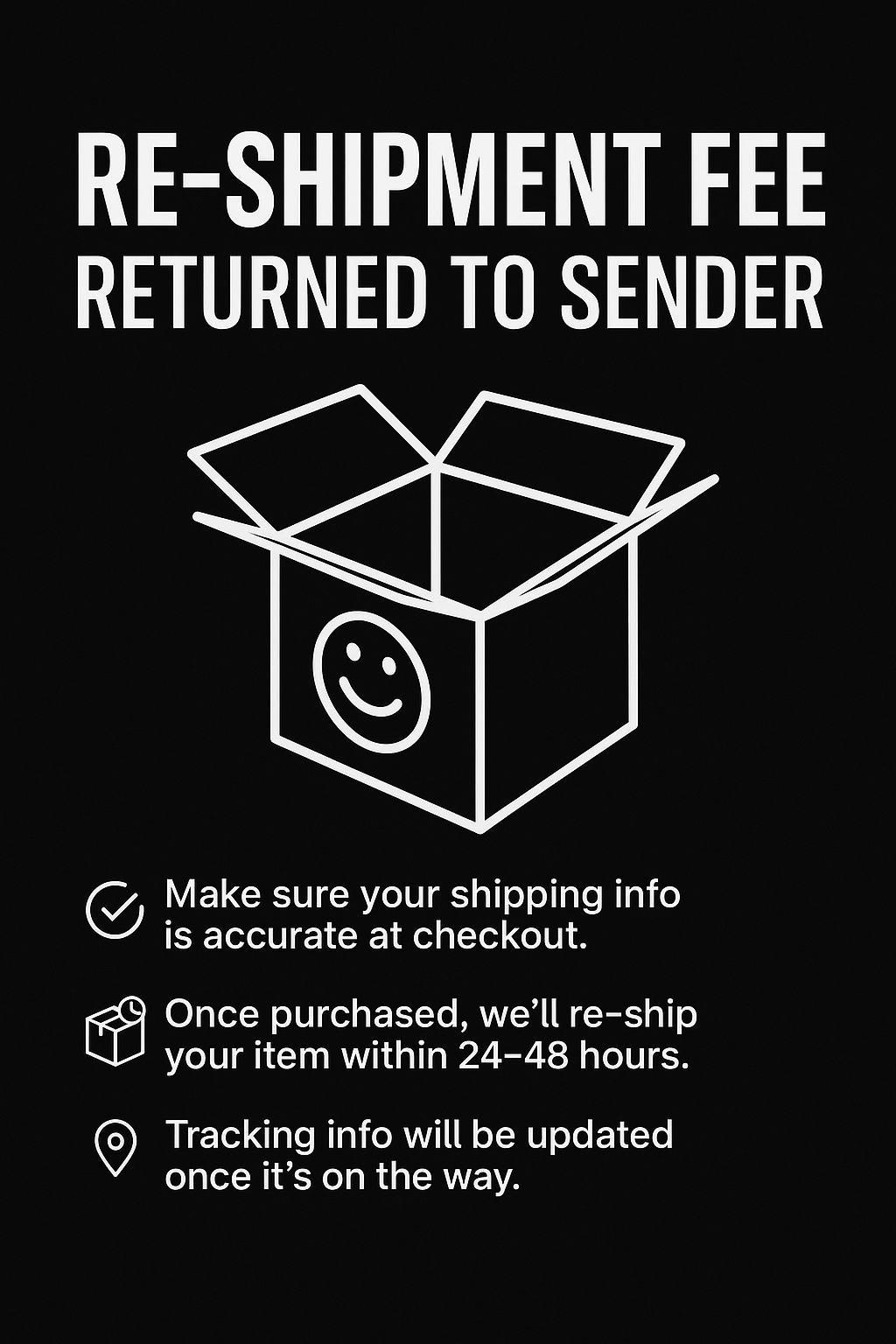 Returned to Sender – Re-Shipping Fee