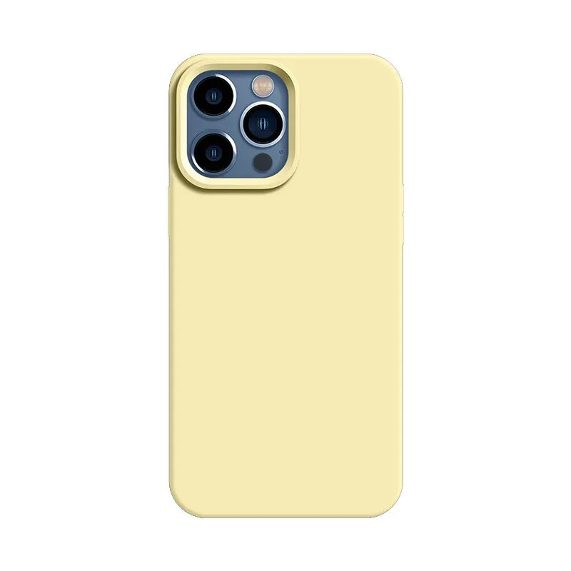Creamy Yellow Silicone iPhone Case