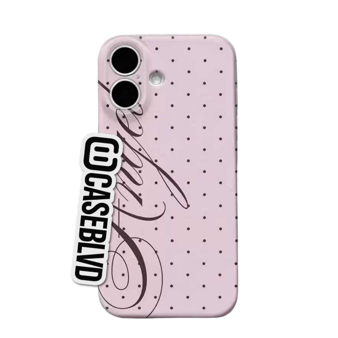 "Pink Polka Dot" iPhone Case