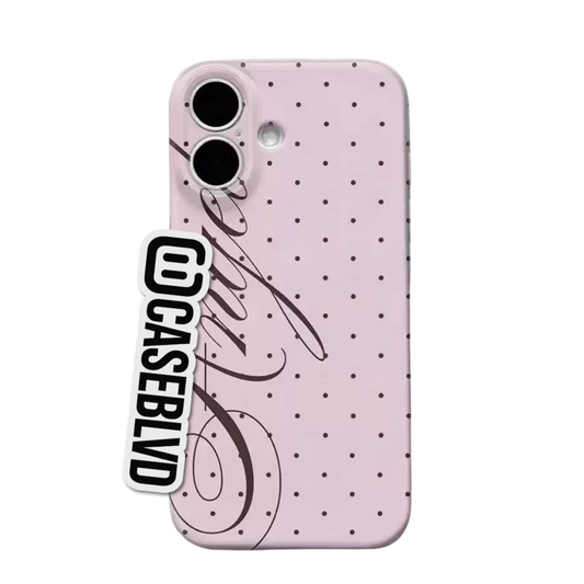 "Pink Polka Dot" iPhone Case