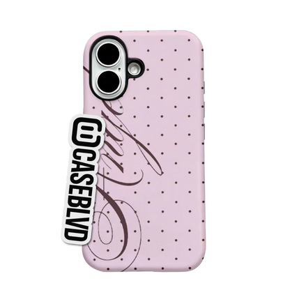 "Pink Polka Dot" iPhone Case